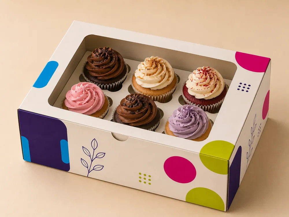 Cupcake Box 6 Cavity — Custom / multiple sizes inch Confirmed with your quote