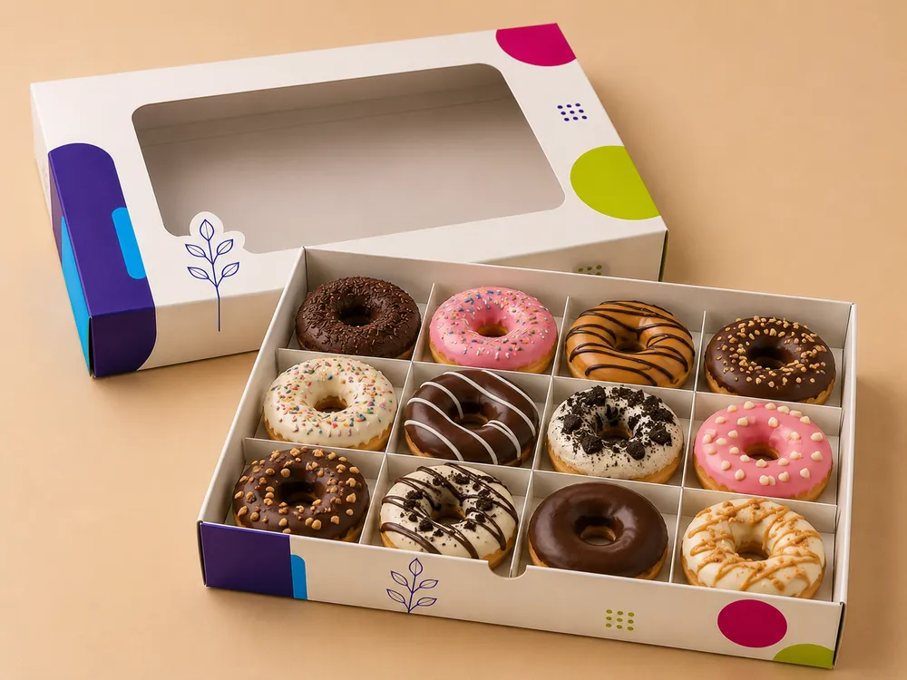 Donut Box 12 Piece — Custom / multiple sizes inch Confirmed with your quote