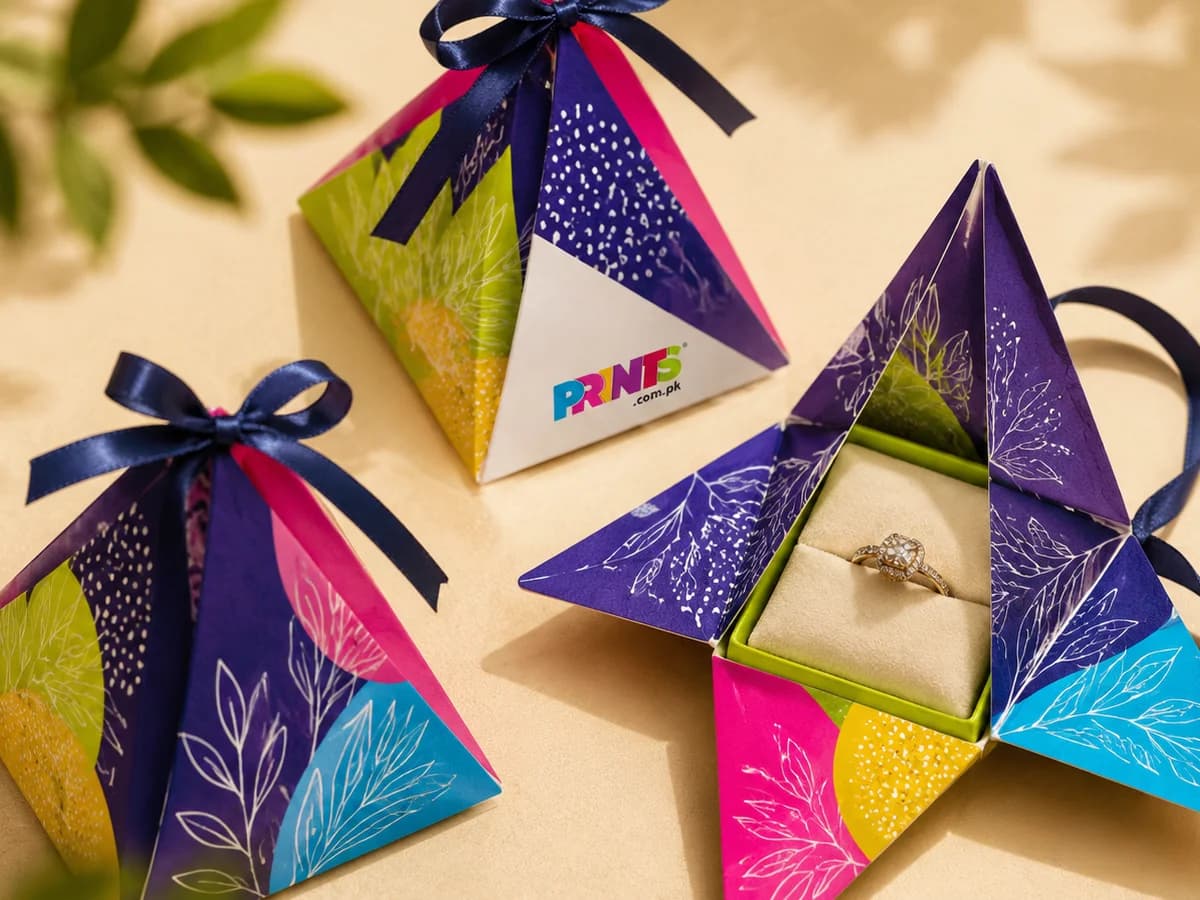 Pyramid Ribbon Box