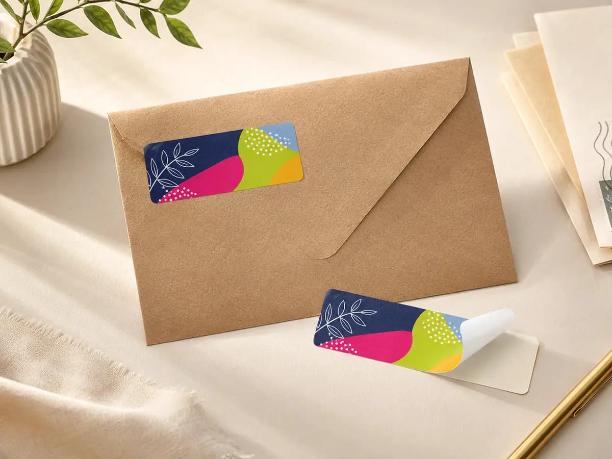 Address Labels in vinyl, paper and clear
