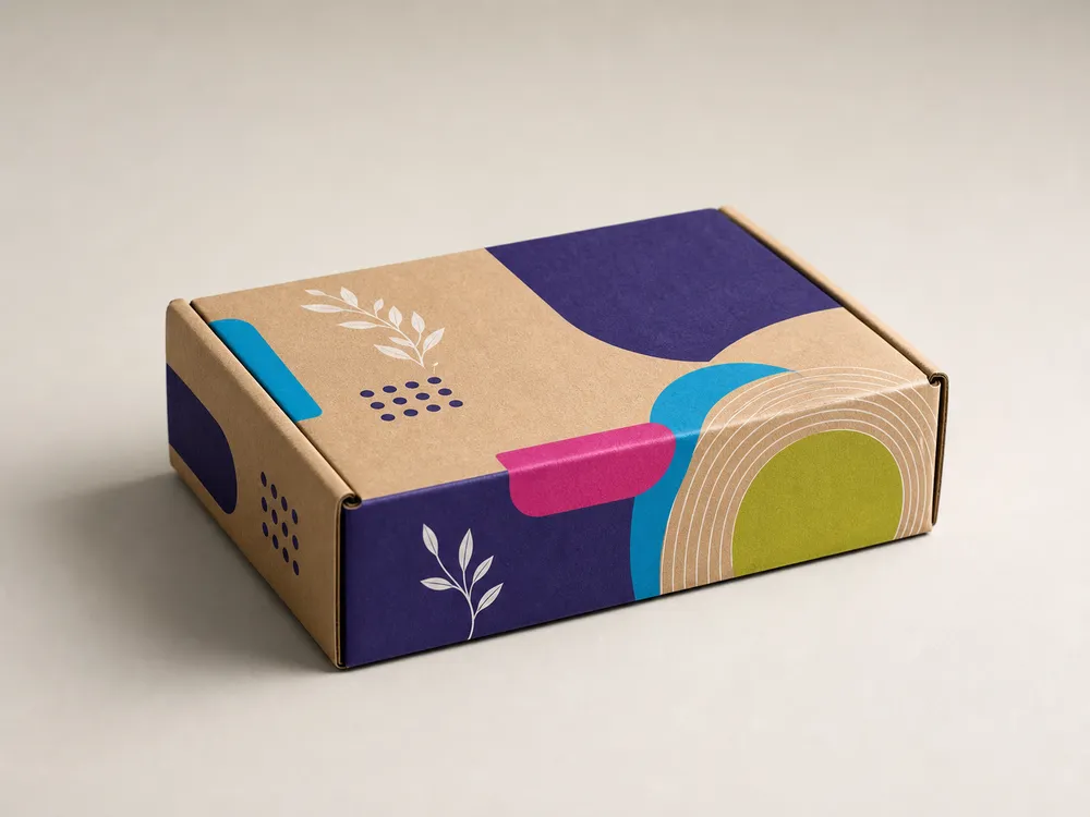 Small Mailer — 5 x 4 x 2 inch Kraft/White E-Flute