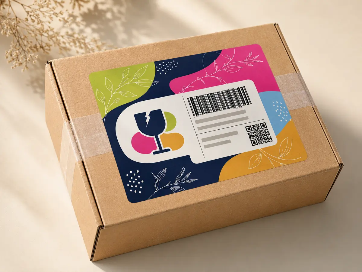Shipping Labels in vinyl, paper and clear
